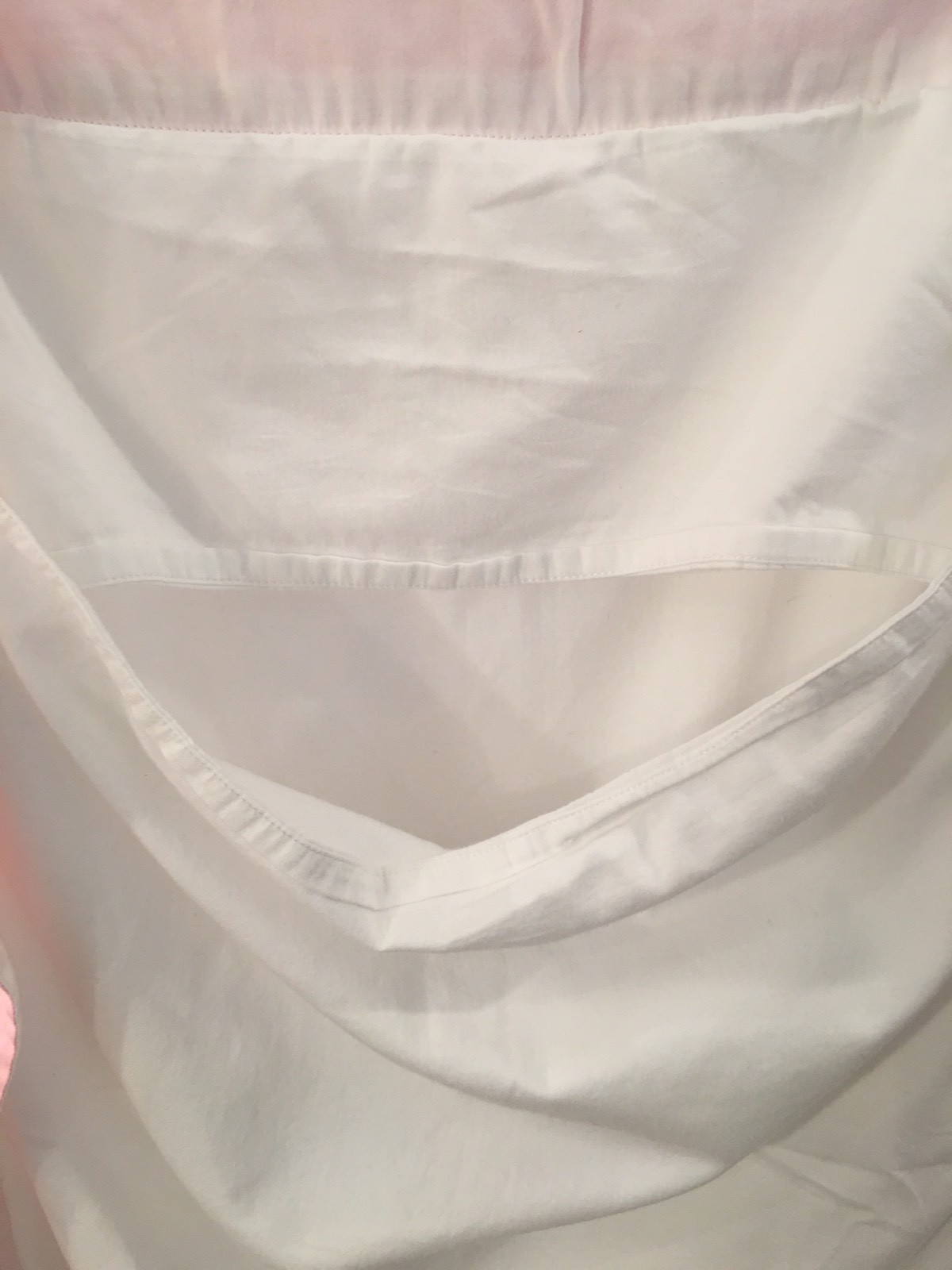 Platinum Collection White And Pink Cotton Standard Sham EUC