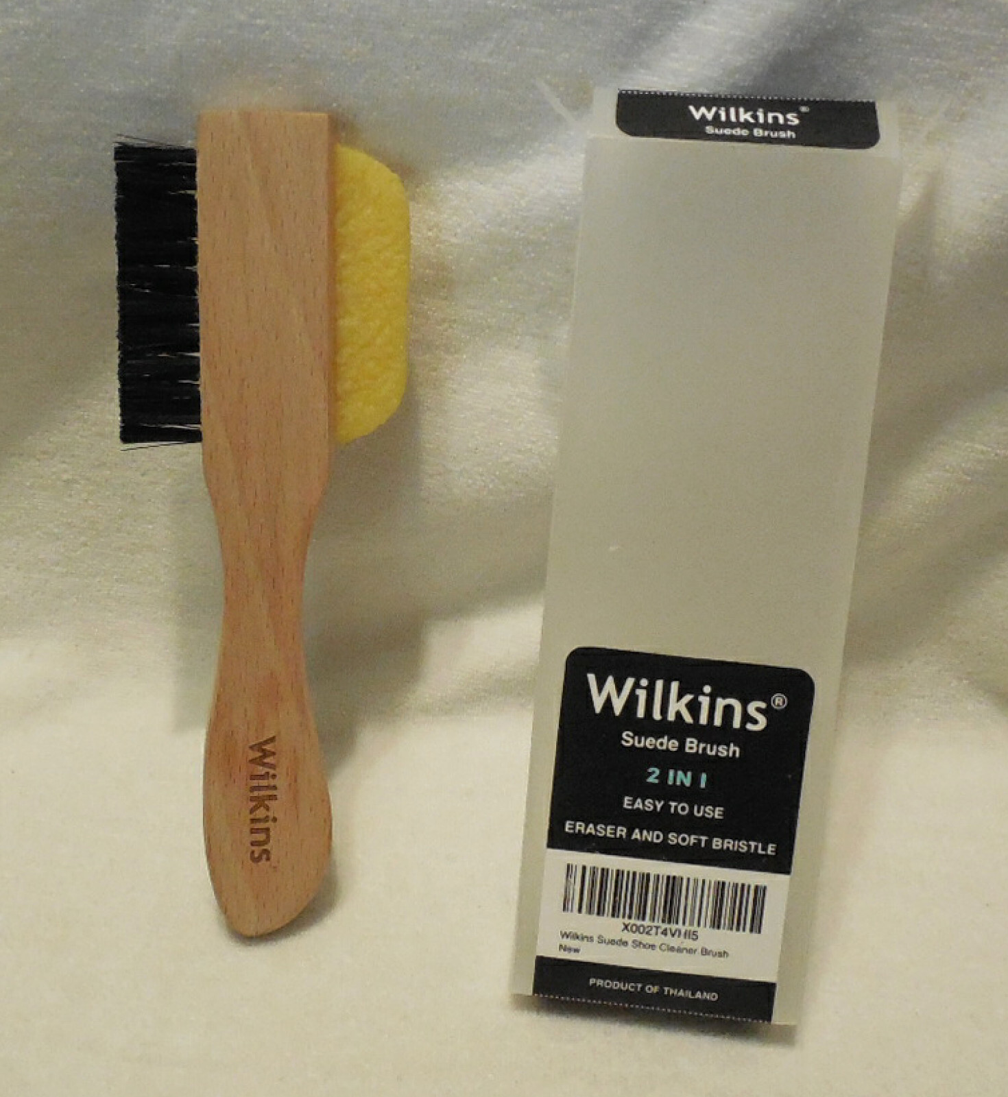 Wilkins Suede Shoe Cleaner Soft Bristle Brush Yellow Rubber Suede Eraser