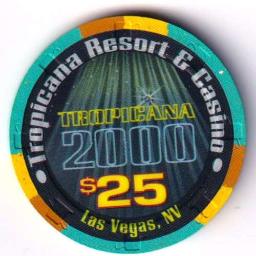 Casino Chip Tropicana Casino $25 (Millenium LTD 100) Las Vegas-Tropicana Museum