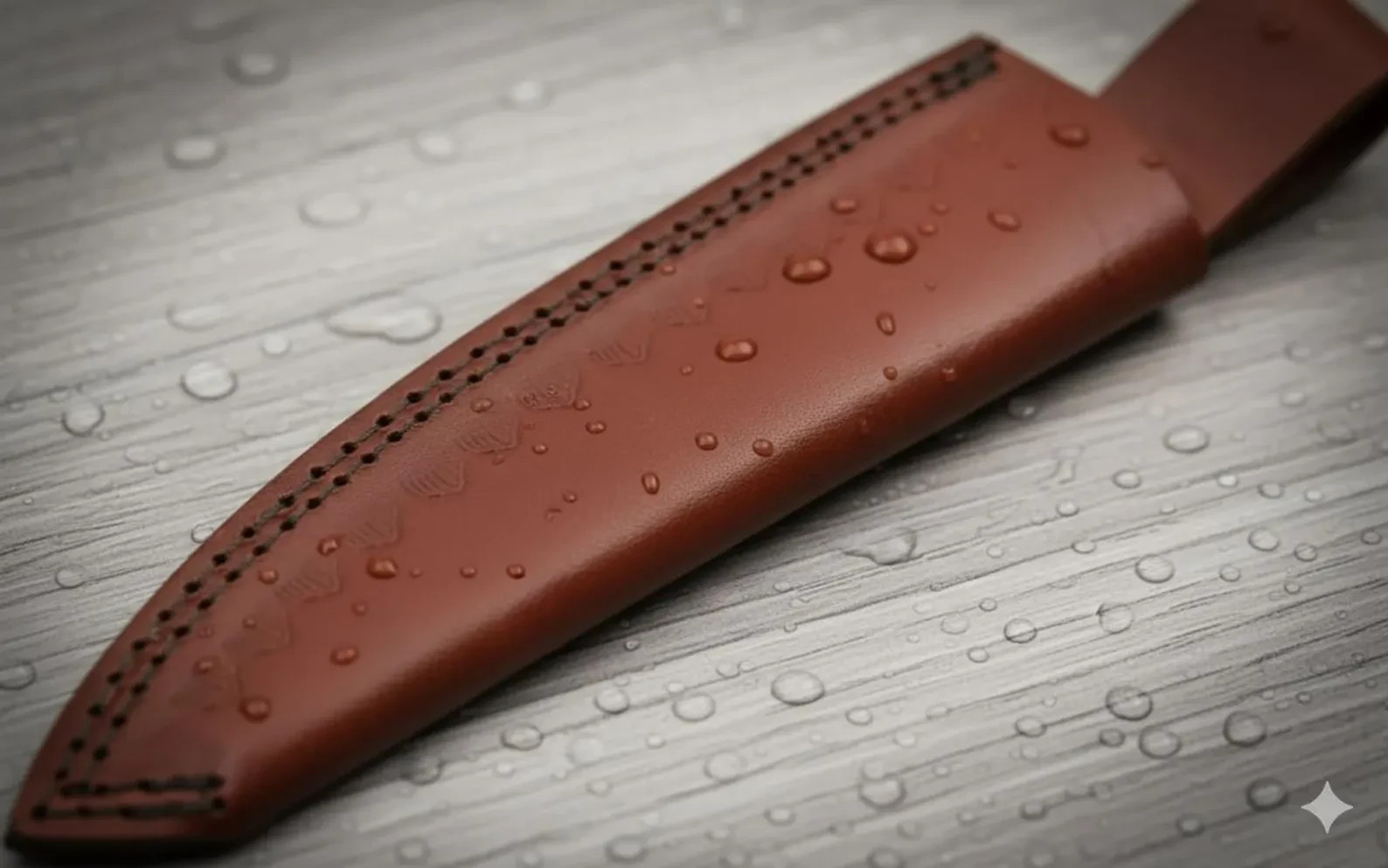 Hand Forged Damascus Chef Knife Raindrop Pattern Wood Handle Kitchen UtilityTool