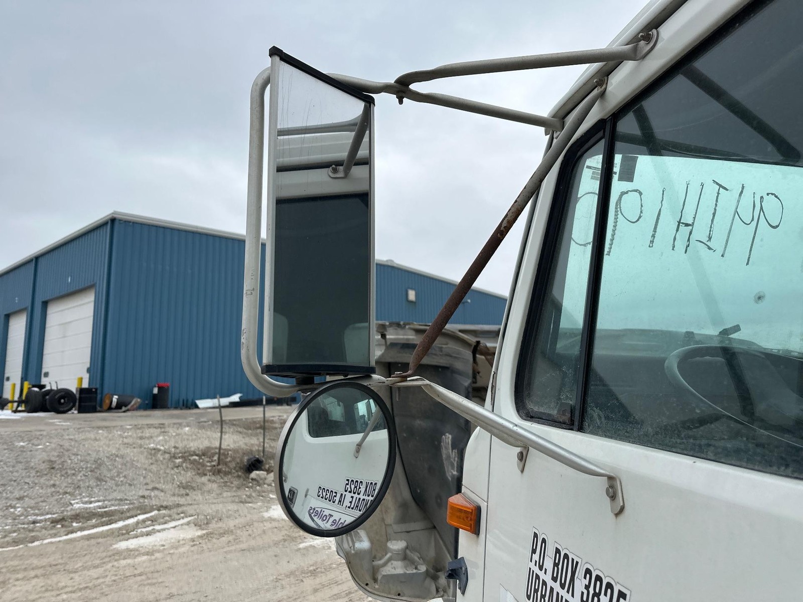 1990-2002 International 4900 STAINLESS Left/Driver Door Mirror - Used