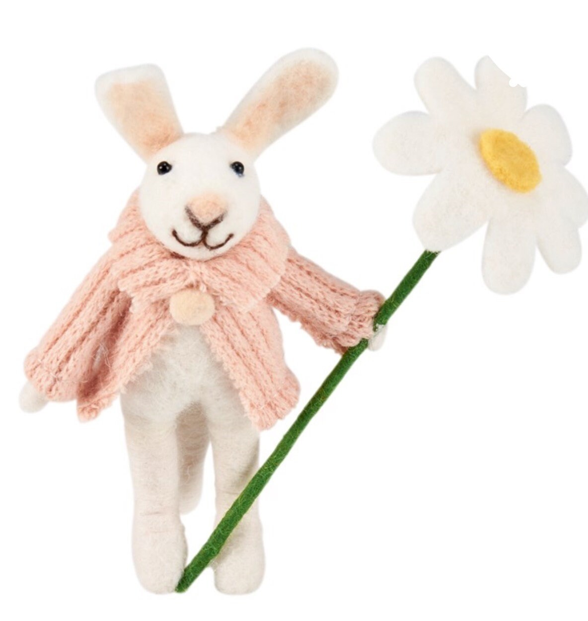 WHOLESALE PBK Lg. Garden Bunny Critter Ornament Flower Bunny Critter Daisy