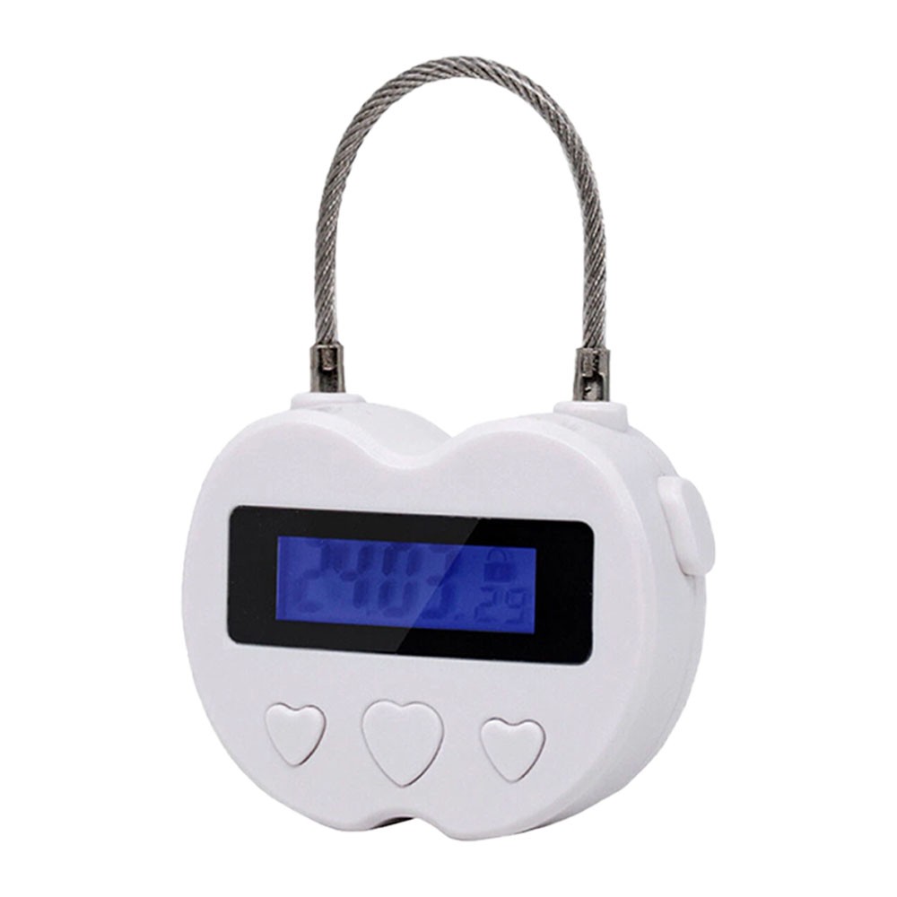 White Time Lock LCD Display Time Lock Multifunction Travel Electronic Timer US