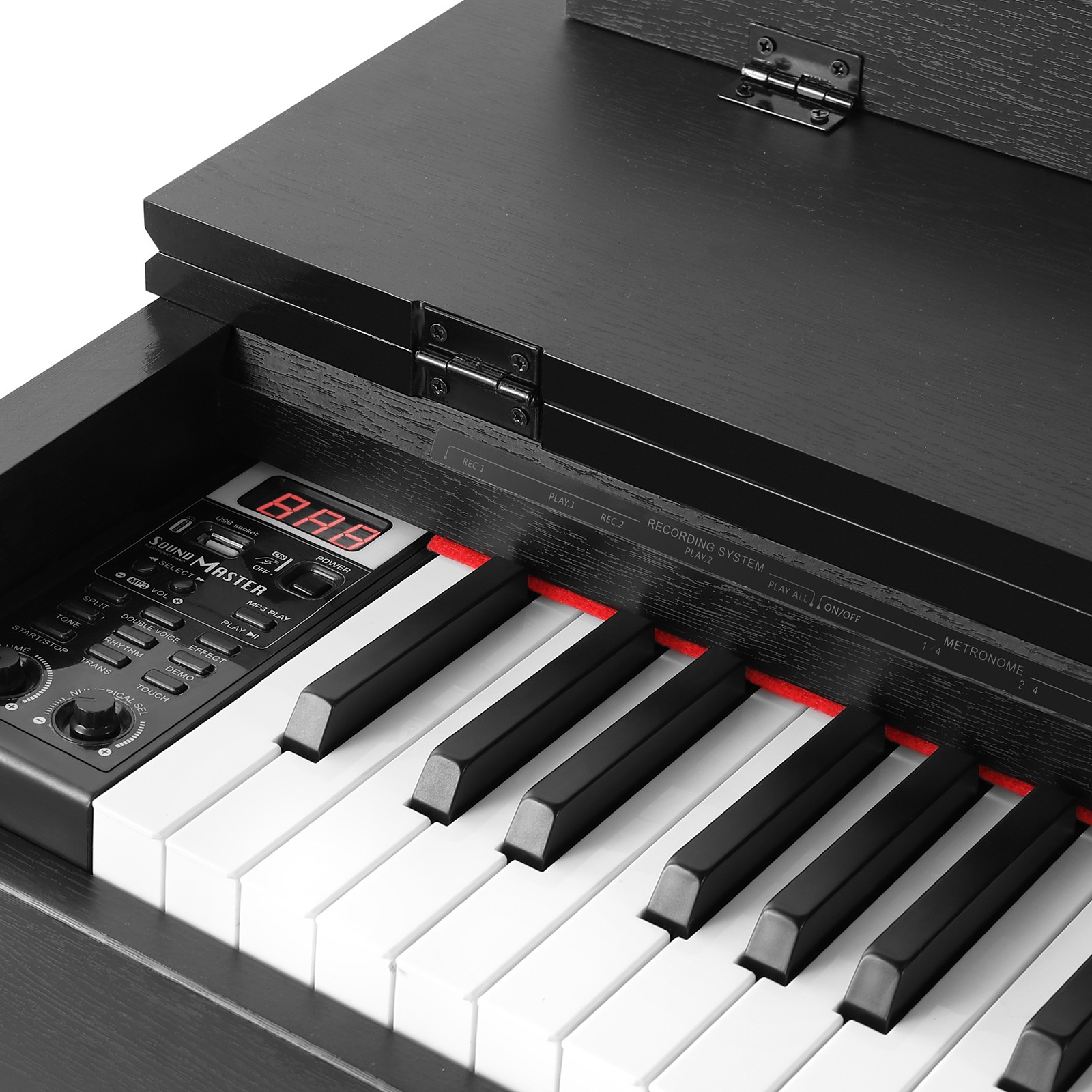 MUSTAR Black 88Key Fully Weighted Hammer Action Digital Piano Keyboard w/3-Pedal