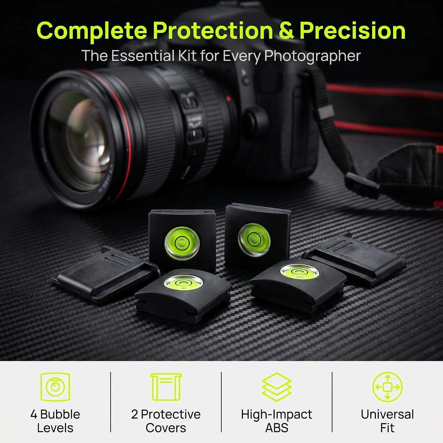 6PC Camera Hot Shoe Cover Bubble Level Protector for DSLR SLR Mirrorless Camera