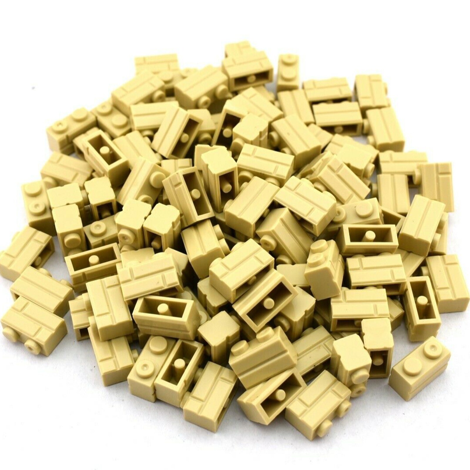 TCM BRICKS Tan 1X2 Brick Masonry Profile Wall X100 Compatible Parts fits 98283