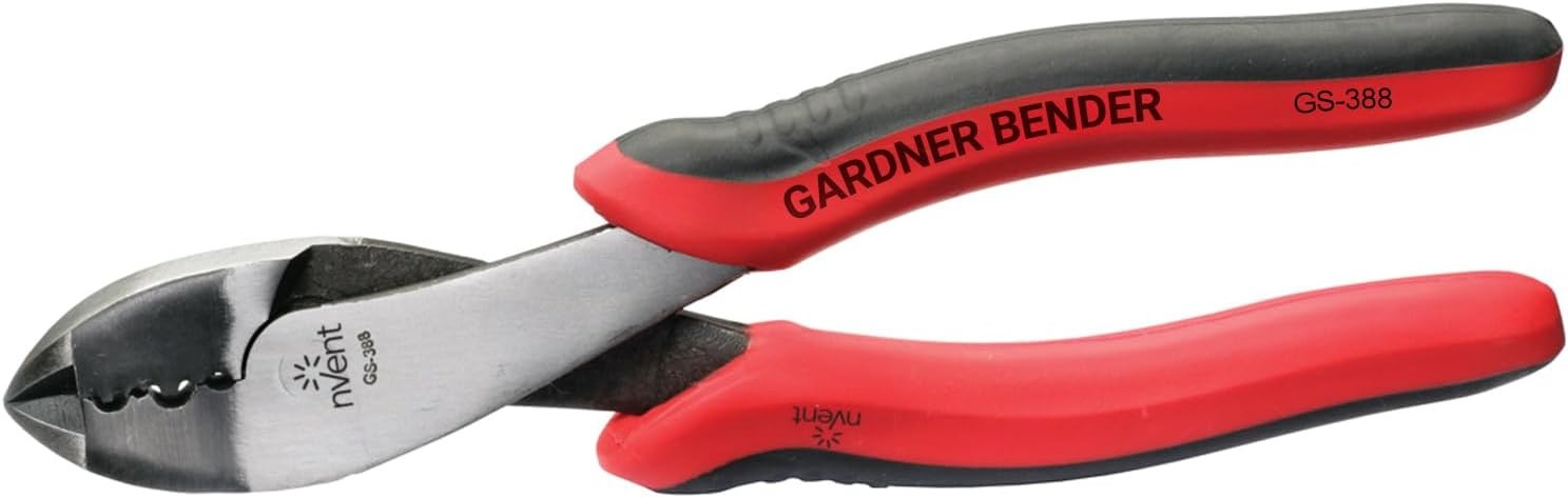 GS-388 Electrical Pliers, Crimper & Cutter, Comfort Grip, Aluminum & Copper
