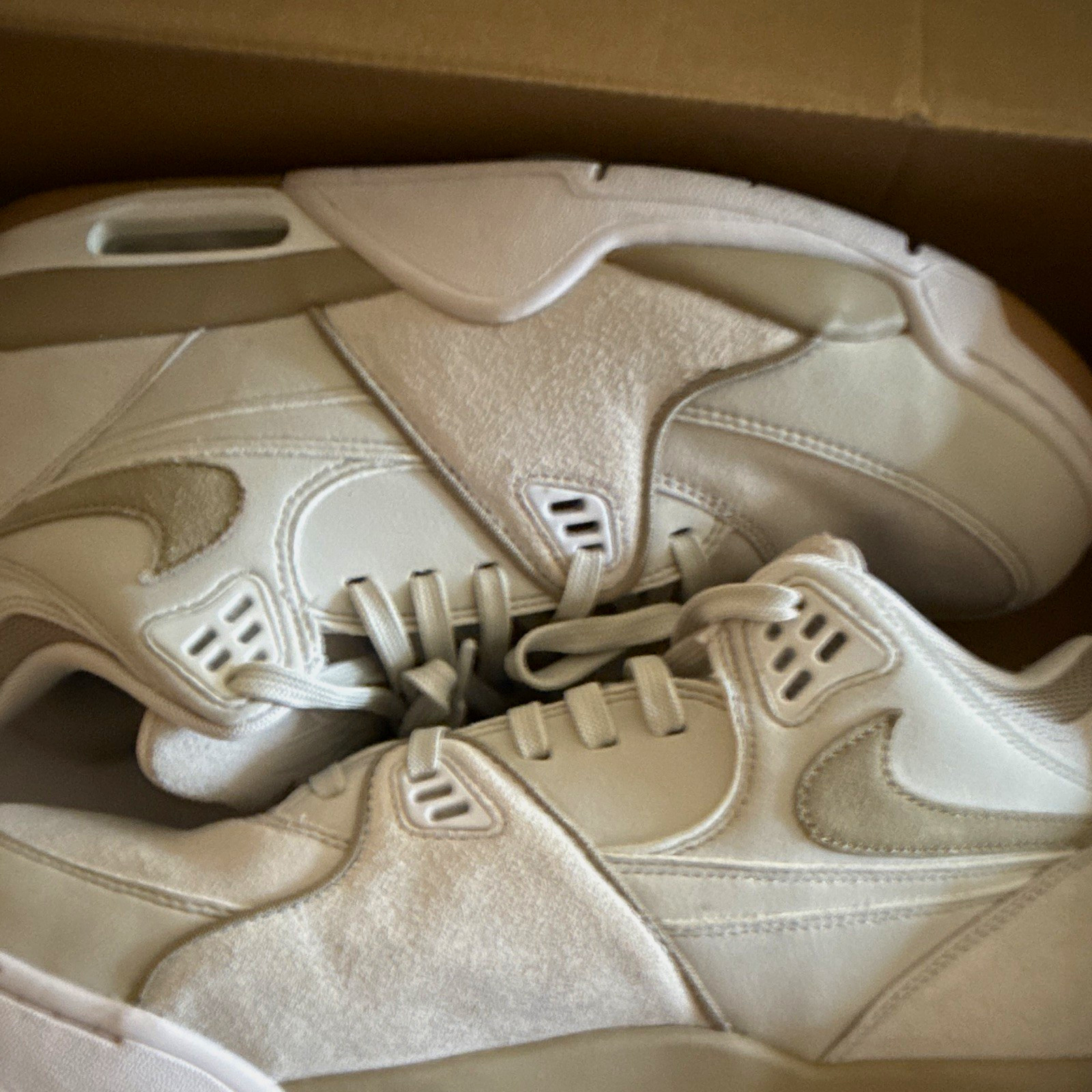 Nike Air Flight 89 Mid Top Sneakers Beige/White/Gum 819665-002 2016