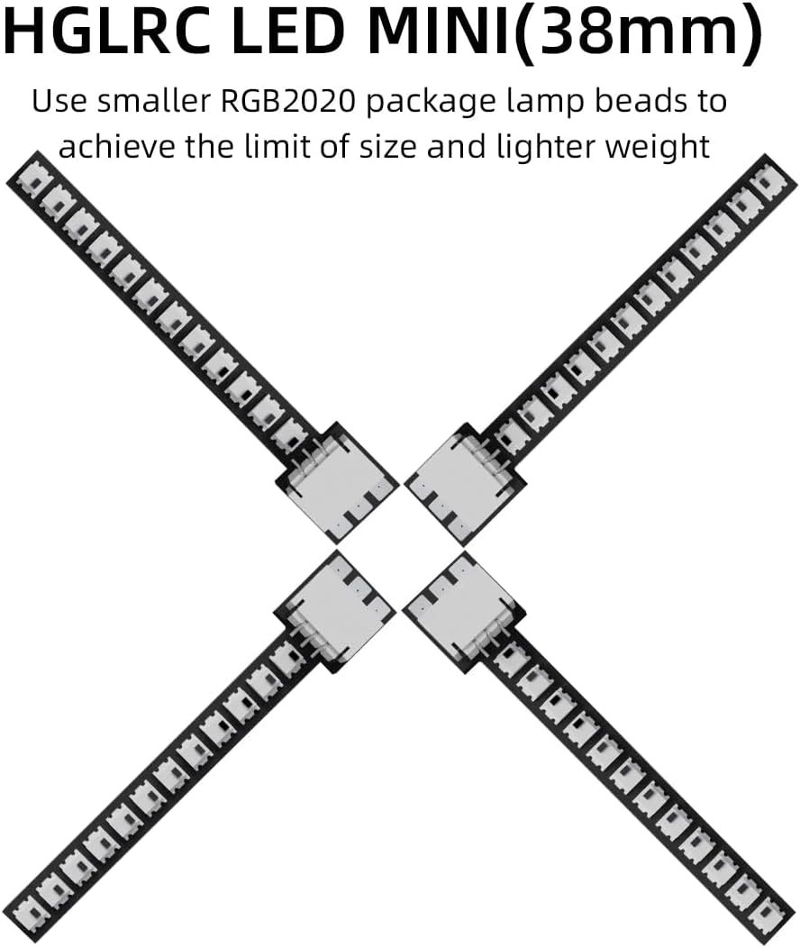 4 Pack LED Mini 38mm Lights for FPV Racing Quadcopter Drone Accessories
