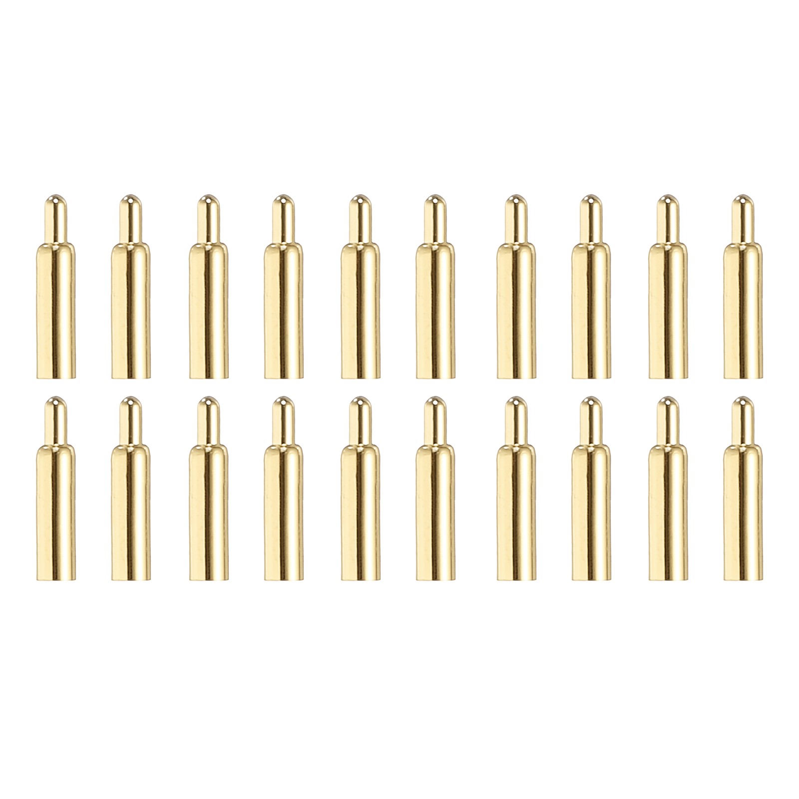 40 Pcs 7mm Spring Test Probe Pin, Gold Plated Spring Loaded Thimble Pins