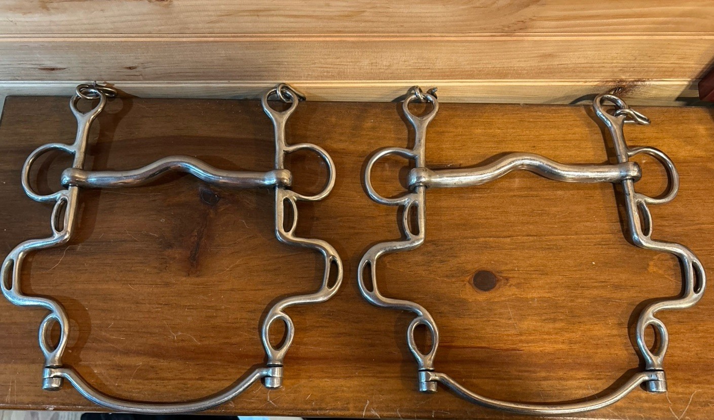 A Pair Of Buxton Driving Bit Stainless Steel Horse Size