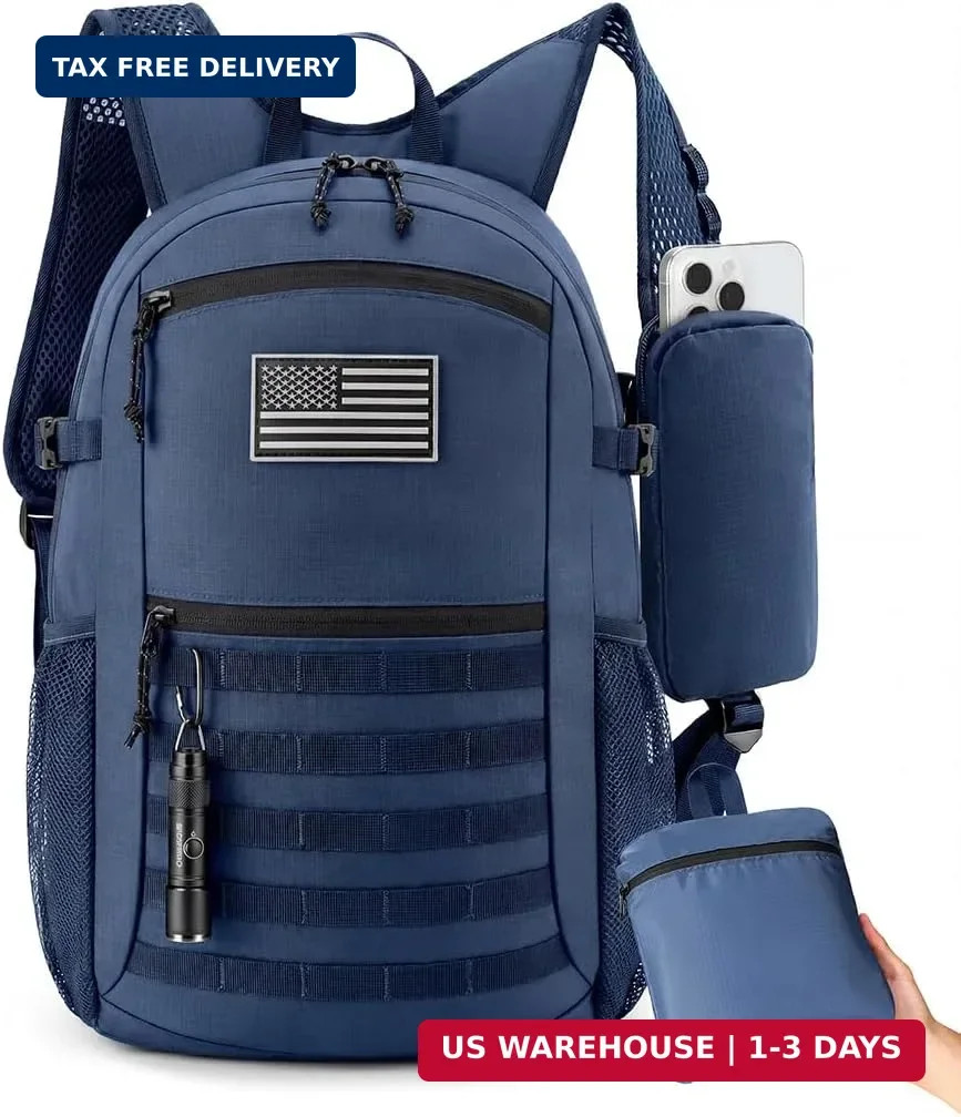 Small 20L Foldable Hiking Daypack for Men Women - Ultra Lightweight Tactical Pac
