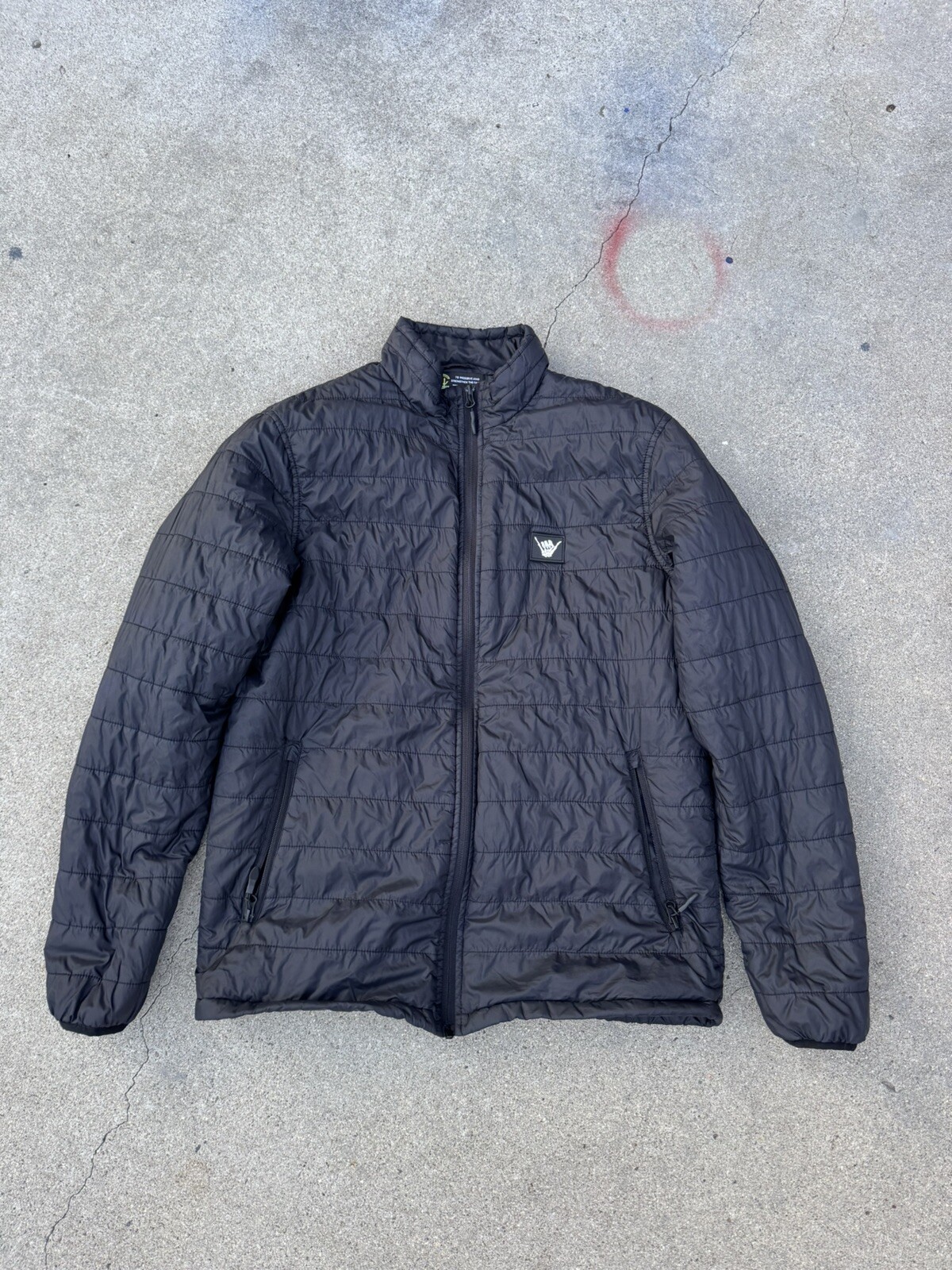 C4 Foundation SEAL Bone Shaka Black Puffer Jacket Medium