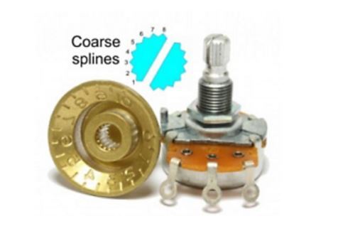 Gold Tele Dome Top Barrel Knobs (Fits Metric) Push On 2pc.