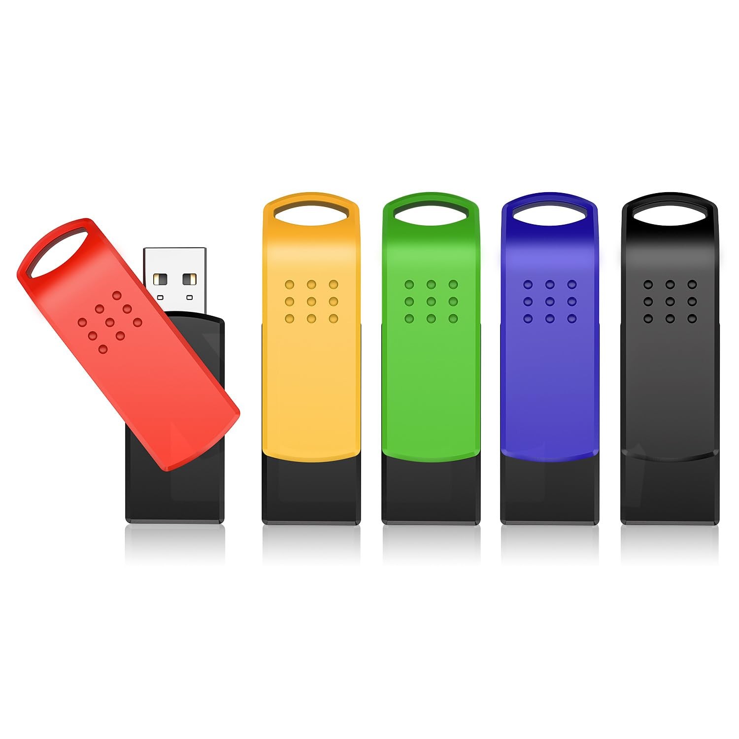 Kexin 128Gb Flash Drive 5 Pack Thumb Drive Bulk 128 G Swivel Usb 2.0 Memory