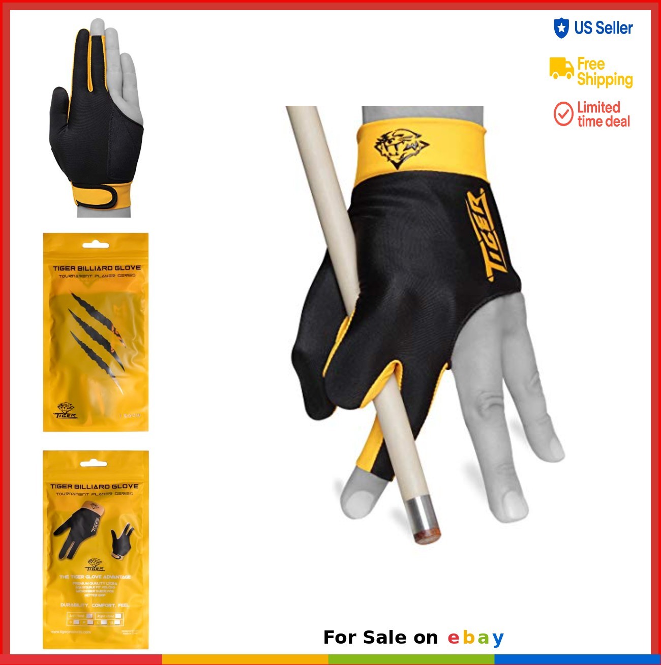 Billard Glove Left Hand Right Hand Player Lycra Suede Palm Half Finger
