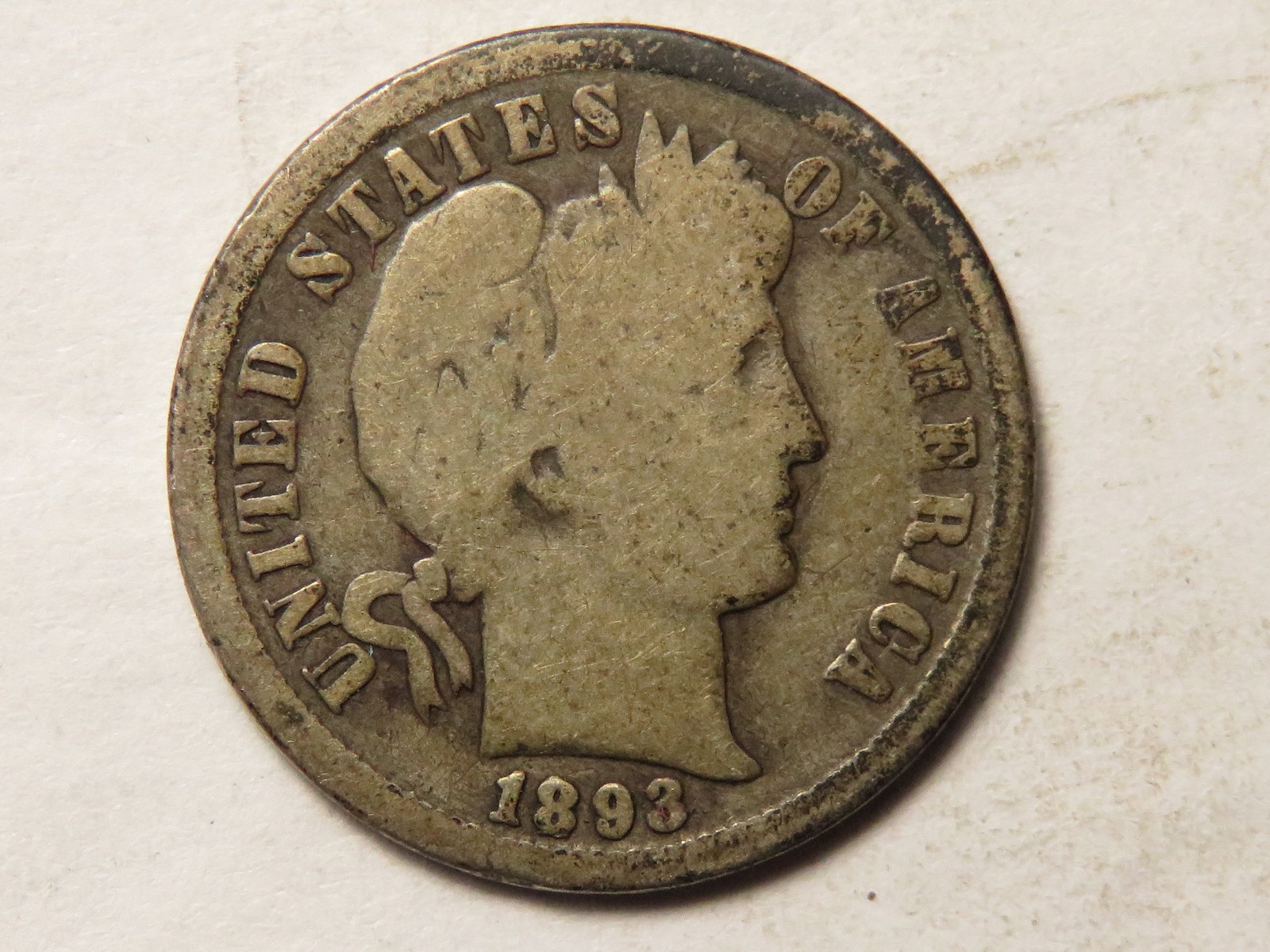 1893-O Barber Dime, G/VG