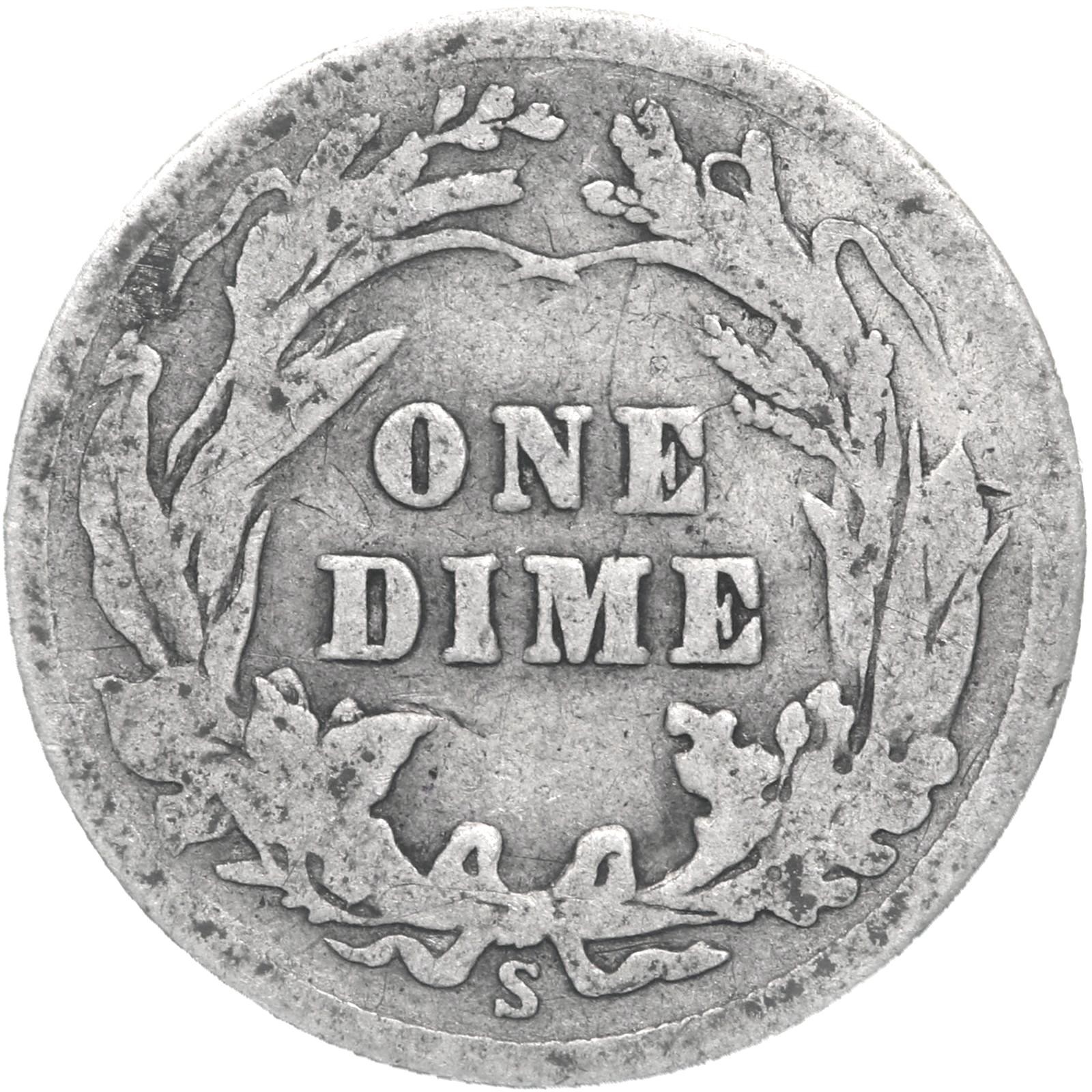 1916 S Barber Dime 90% Silver Good GD