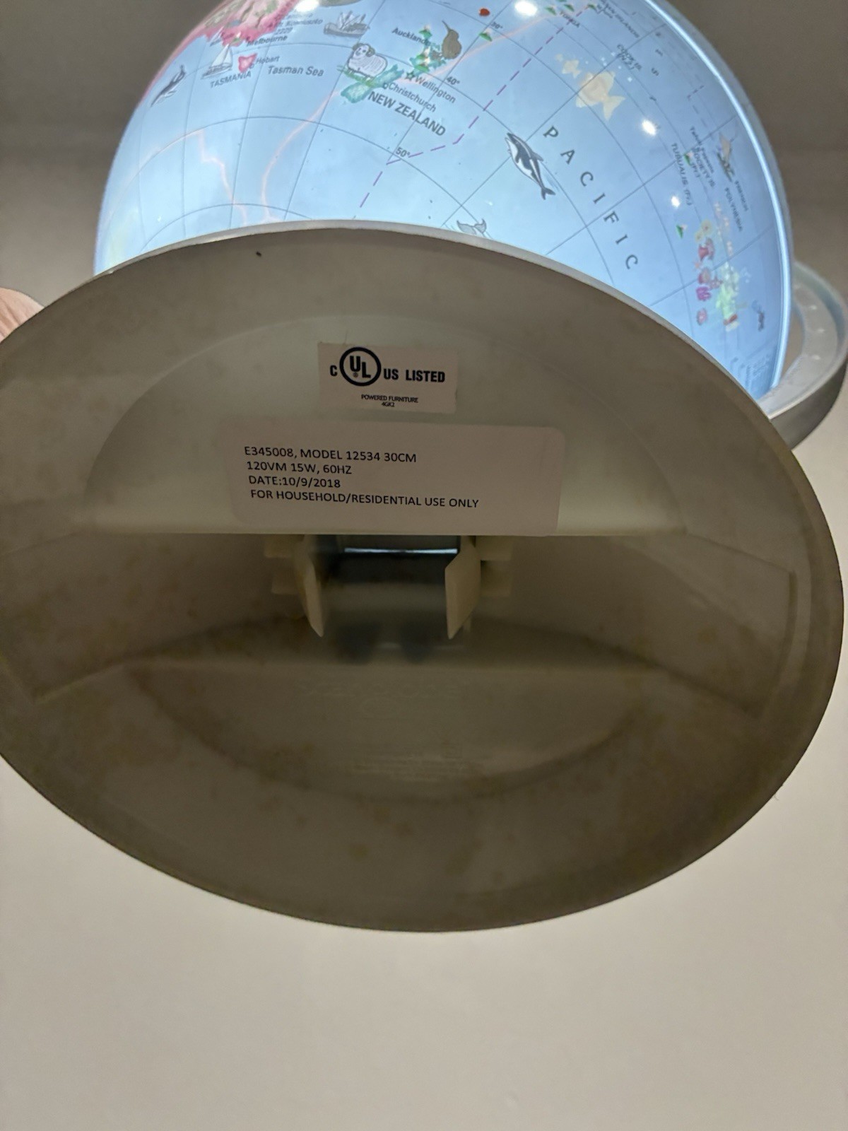 Replogle Globes 10 Inch Diameter Model #12534 LIGHTS UP Working