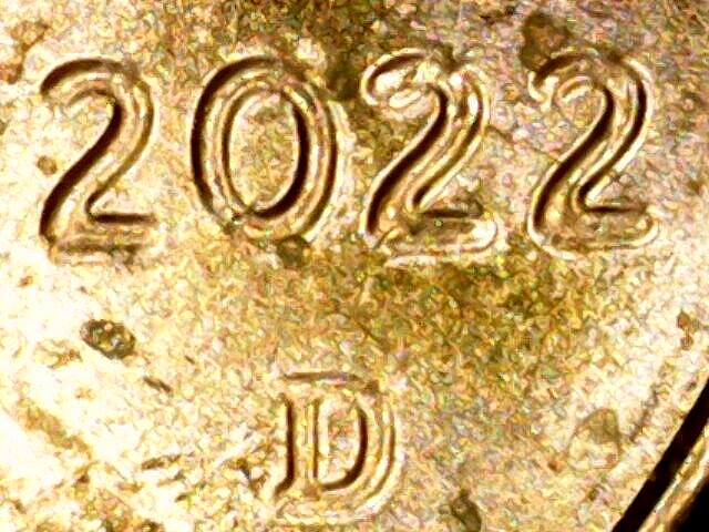 2022-D Shield DDO DDR Cent Error Coin 1c Double Die 087