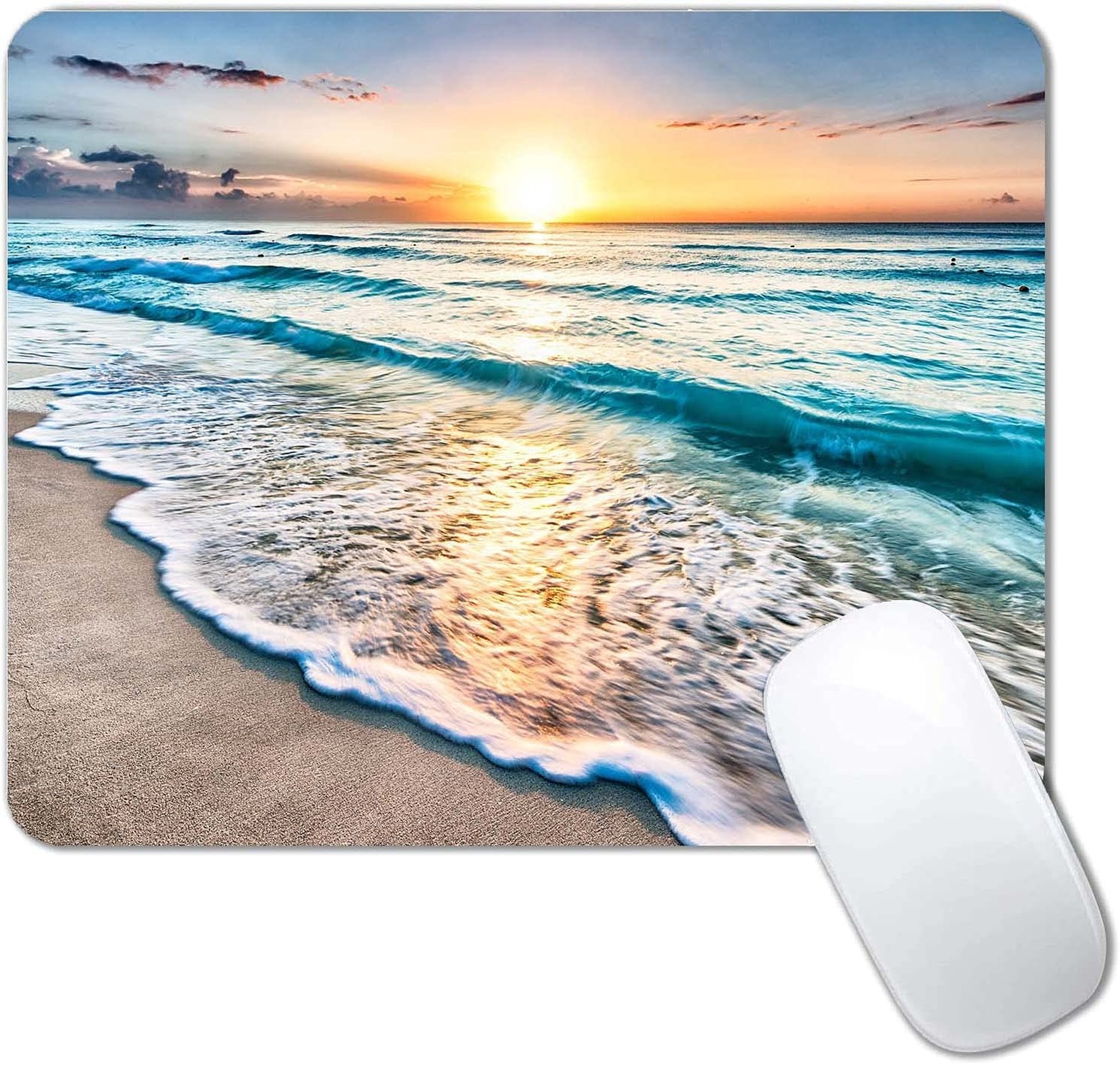 Beach Sunset Mouse Pad,Cute Mouse pad,Custom Small Mouse Pads with Designs,Po...