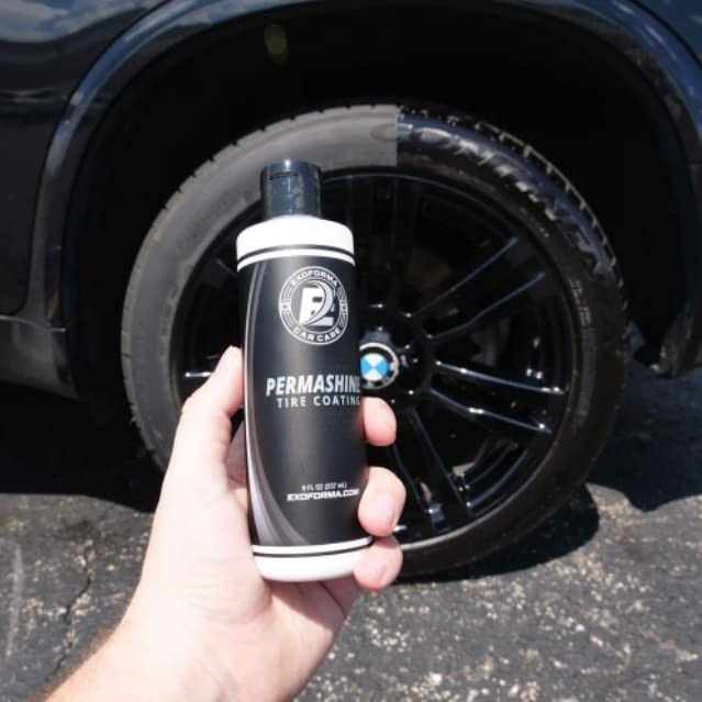 ExoForma PermaShine Tire Coating & Dressing - Extreme High Shine & 8 Fl Oz