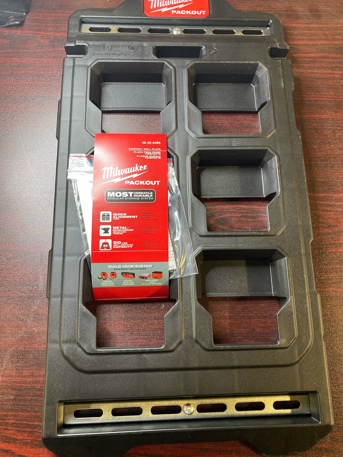 Milwaukee 48-22-8496 20 in. x 10.25 in. Wall Plate in Black