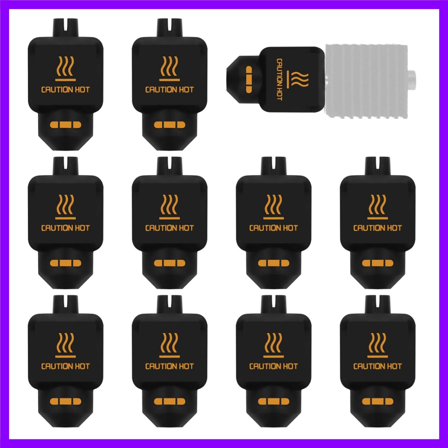10Pcs Silicone Sock for Bambu Lab P2S, Hotend Heater Block Silicone Cover Nozzle