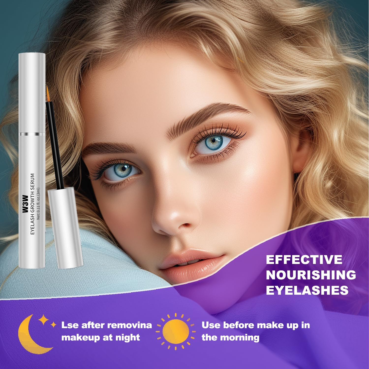 Lash Serum- Rapid Eyelash Growth Serum for Tronger, Healthier Lashes & Brows, Ve