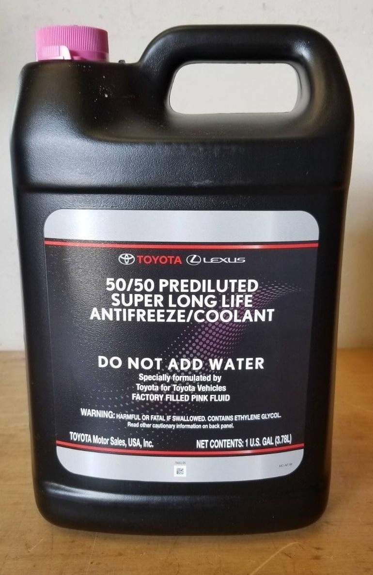 2 Gallons Toyota-Lexus-Scion Super Long Life Pink Antifreeze Coolant - OEM NEW!