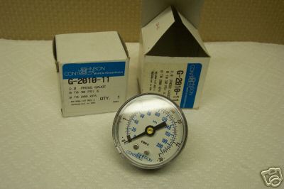 JOHNSON CONTROLS G-2010-11 PRESS GAUGE 0-30 PSI (2) NEW