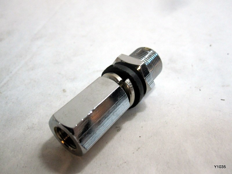 3pc Chrome Plated Brass SO-239 Stud Mount