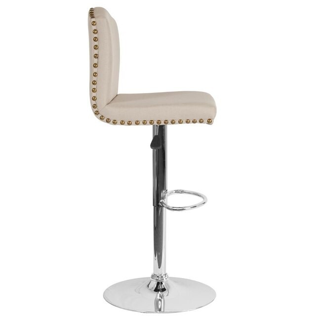 Flash Furniture Foam And Metal Bar Stool In Beige Fabric DS-8111-BGE-F-GG