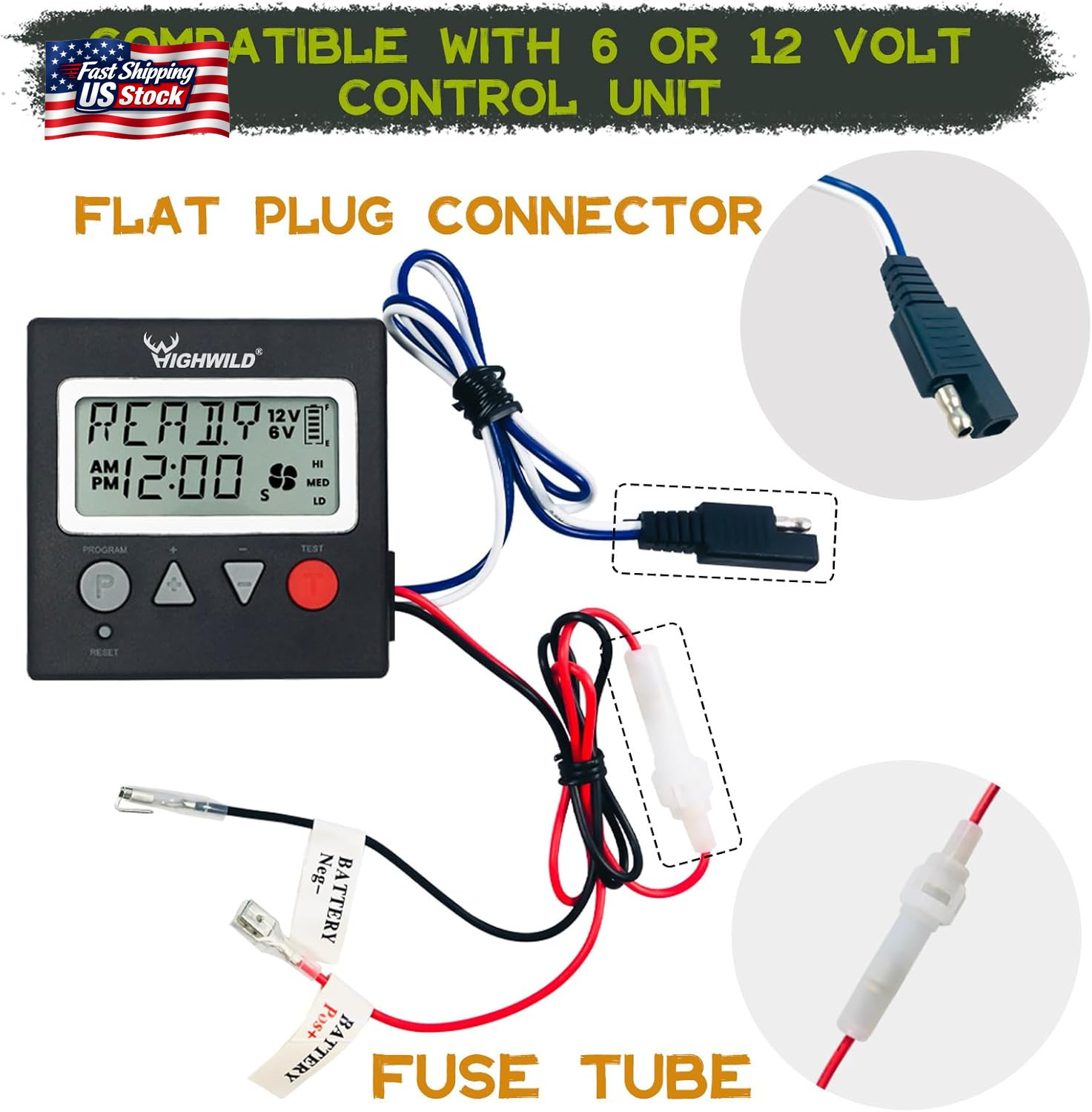Highwild 6V/12V Universal Game Feeder Digital Timer