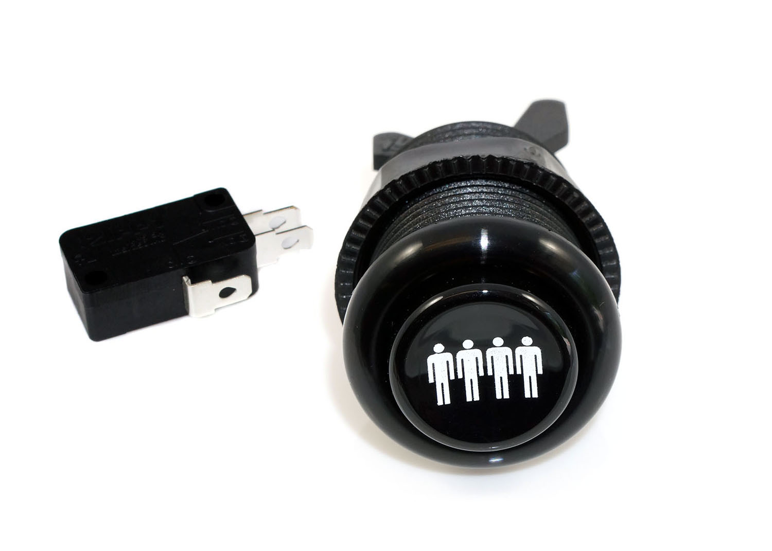 Industrias Lorenzo Concave Pushbutton - Black - Player 4