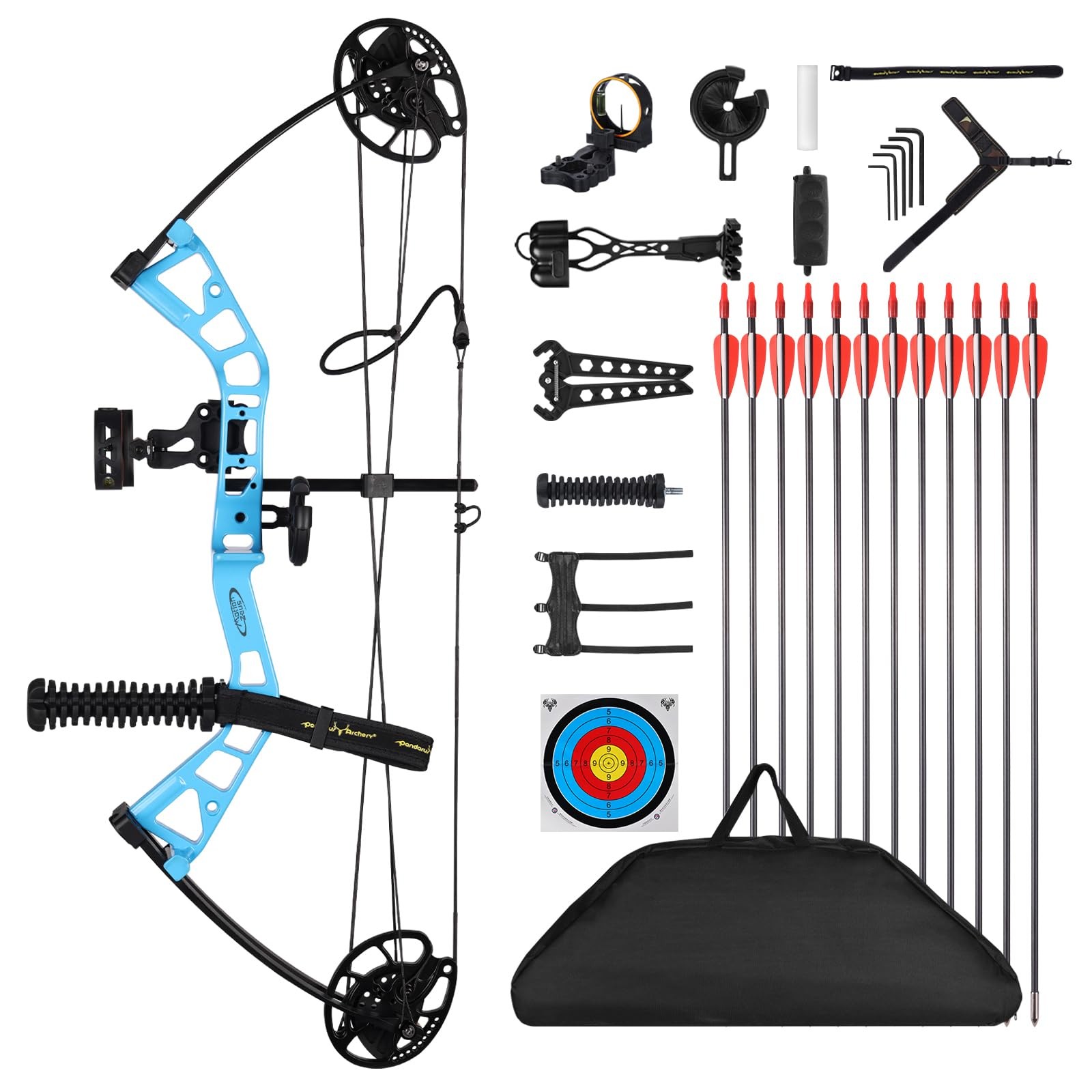 Motion Zeus Junior Compounnd Bow Set For And Women Bow Draw Length 16-28Draw
