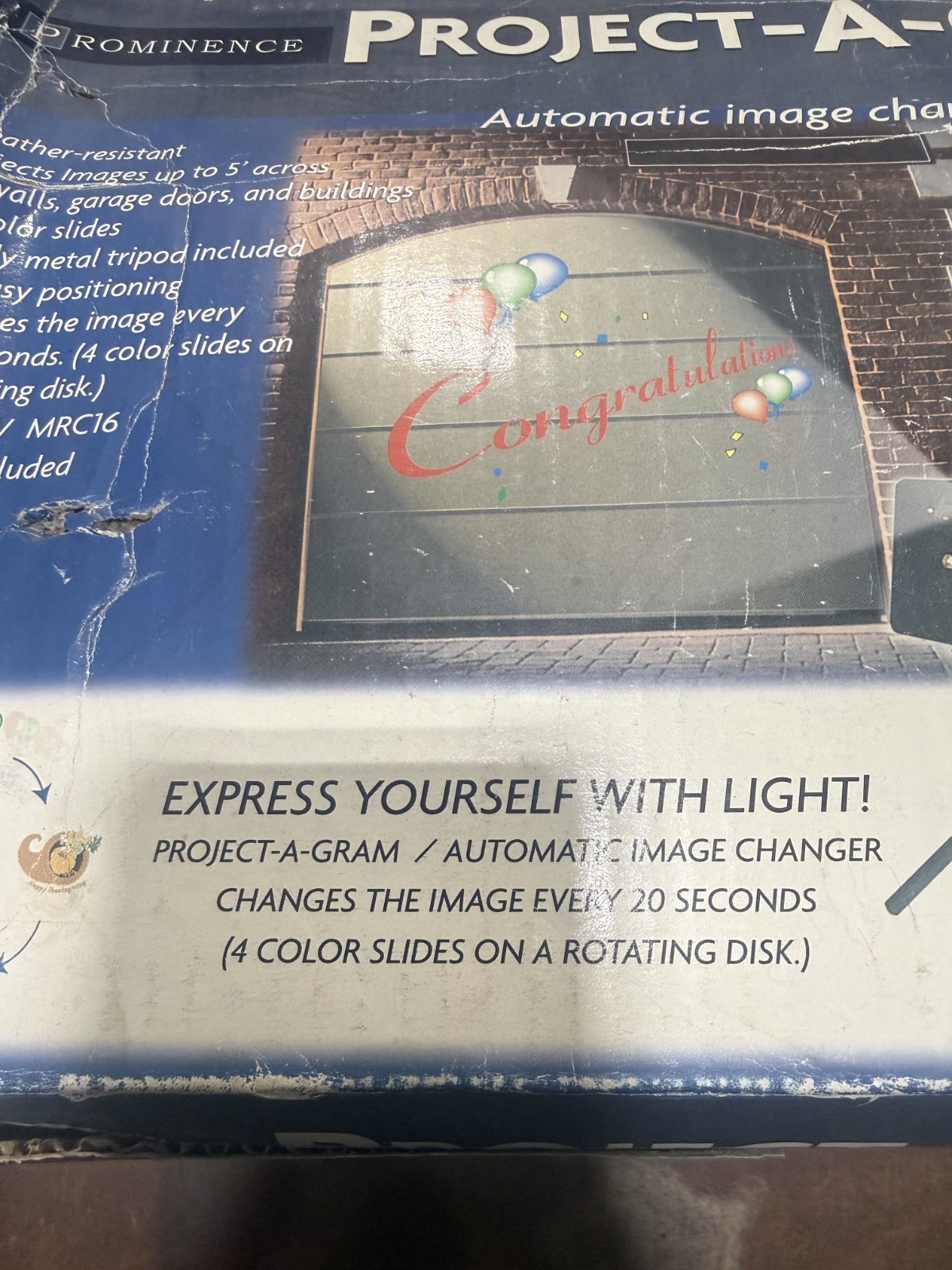 OUTDOOR PROJECTOR PROJECT-A-GRAM Automatic Image Changer Weather Resistant