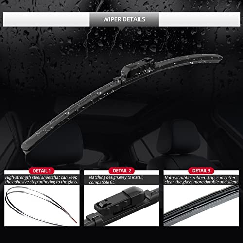 Front and Rear Windshield Wipers for Range 2017-2025 For Range Rover Velar