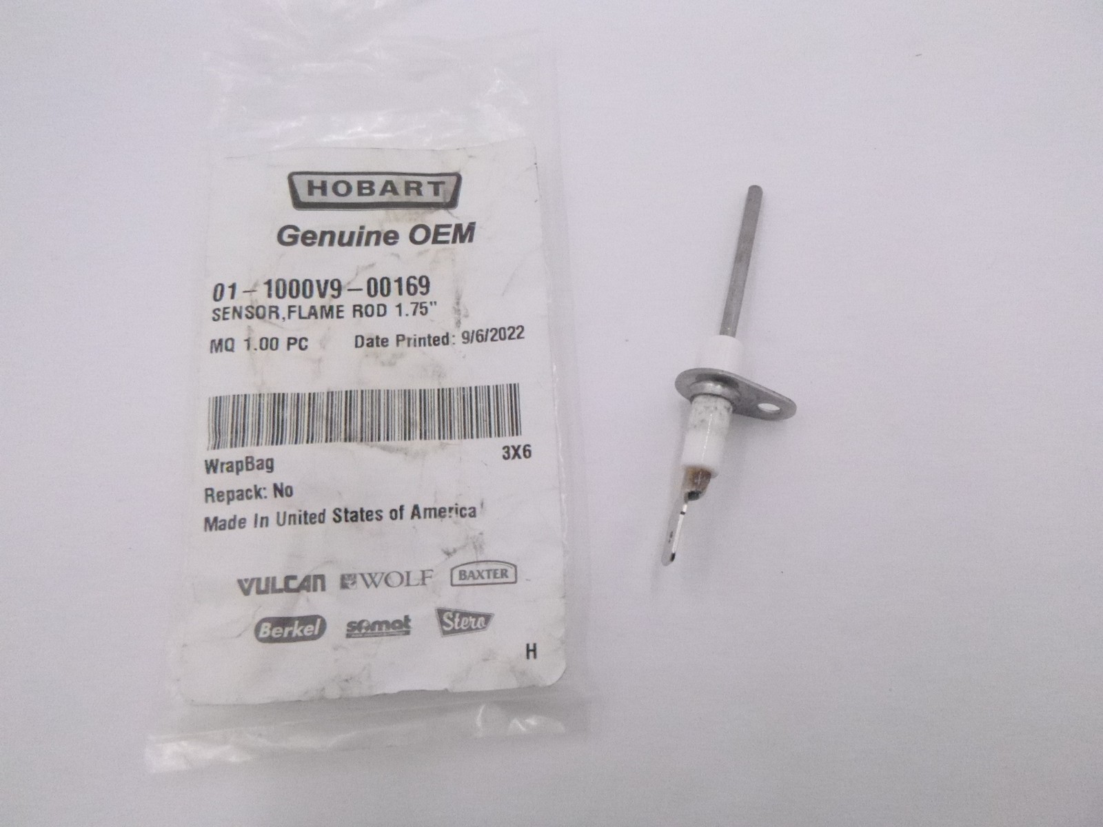 Genuine OEM Hobart Flame Sensor 01-1000V9-00169 for HBA1G