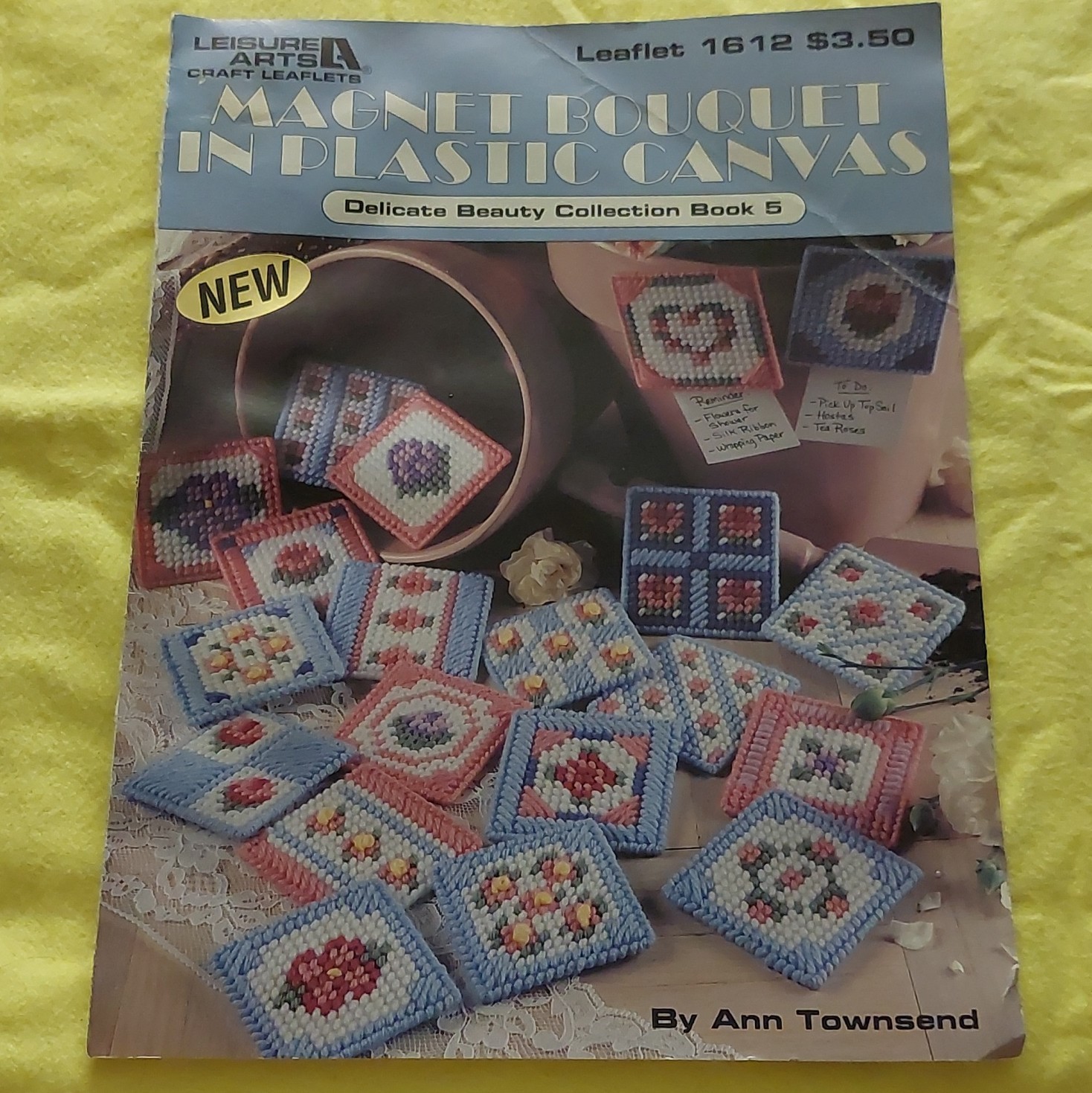 Leisure Arts Leaflet 1612 Magnet Bouquet in Plastic Canvas Pattern Booklet