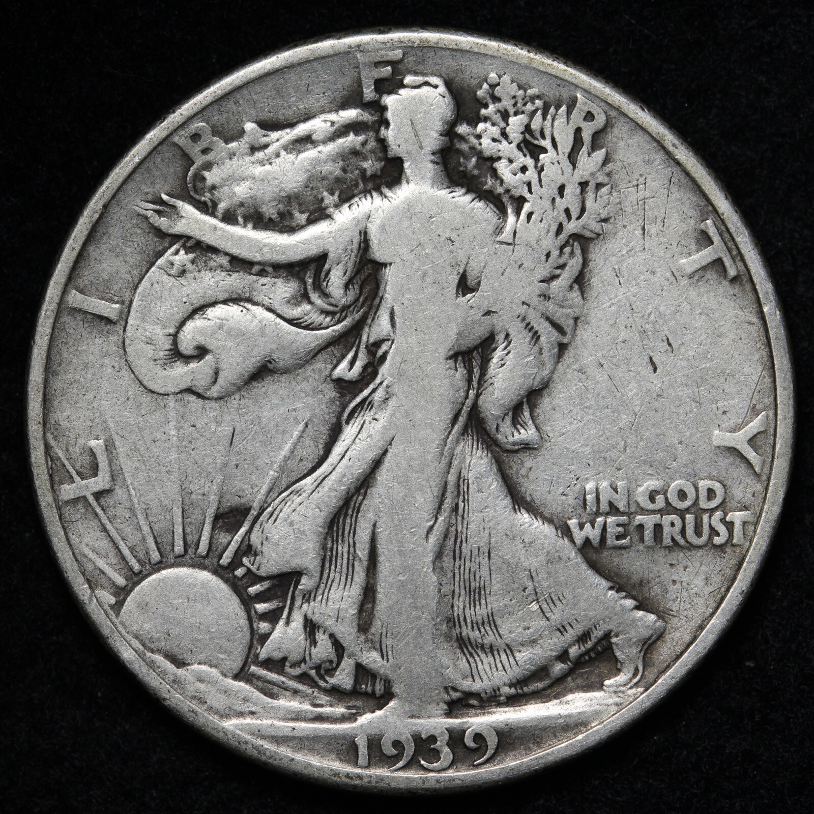 1939-D Walking Liberty Half Dollar Nice Circulated Condition