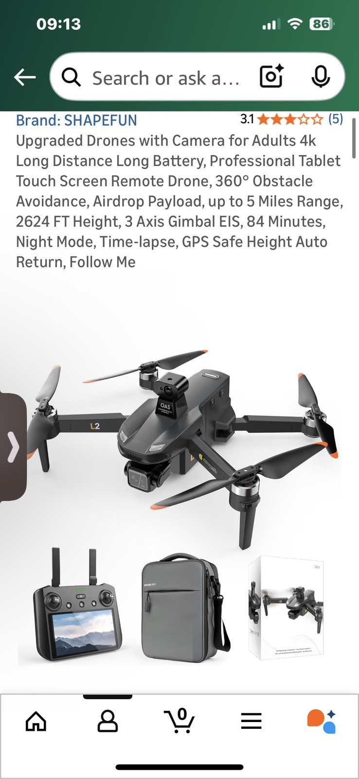 AEL2 Pro Drone with Obstacle Avoidance