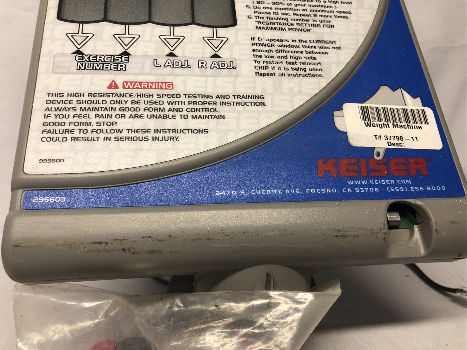 Display Replacement Keiser 003020PP Infinity Series Functional Trainer