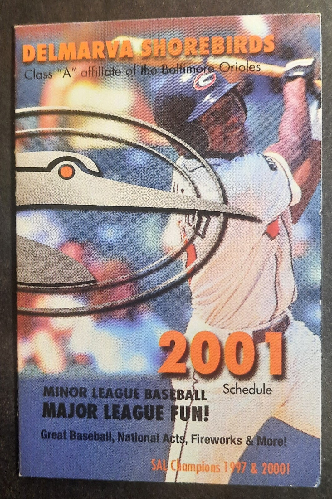 2001 Delmarva Shorebirds Baseball Program - Vol. 2 - Orioles Class "A" Affiliate