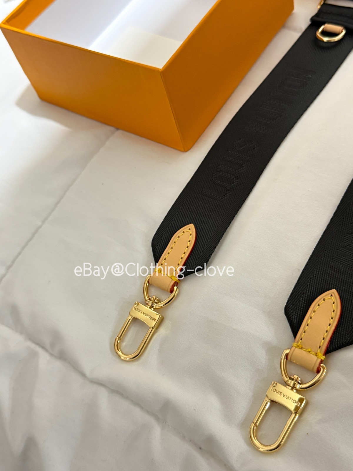 Louis Vuitton Shoulder Strap Adjustable Crossbody Shoulder Replacement Black Lv