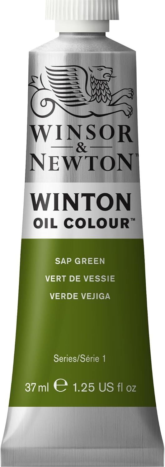 Winsor & Newton Winton Oil Color Paint, 37-ml Tube, Sap Green
