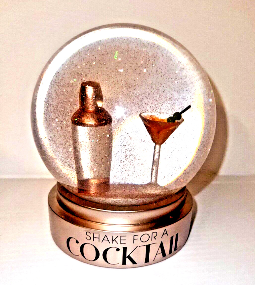 Glass Globe MARTINI GLASS AND SHAKER 4" Globe EXCELLENT