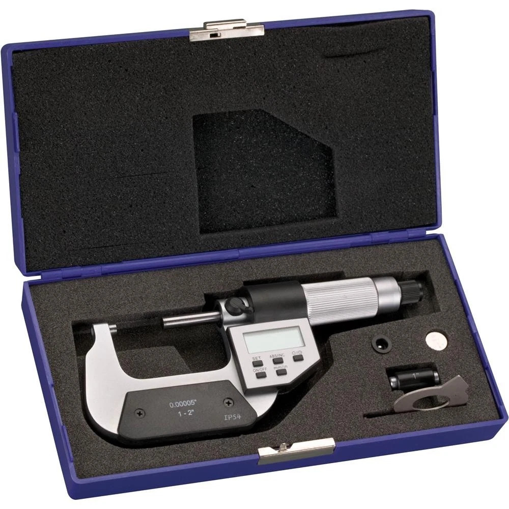 Closeout New 1-2 in/25-50mm Electronic Digital Outside Micrometer  .00005 IP54