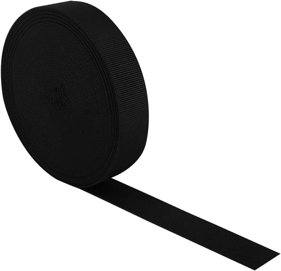 RETON Nylon Webbing Strap, 1 1/4 Inch Black Nylon Heavy Webbing Straps