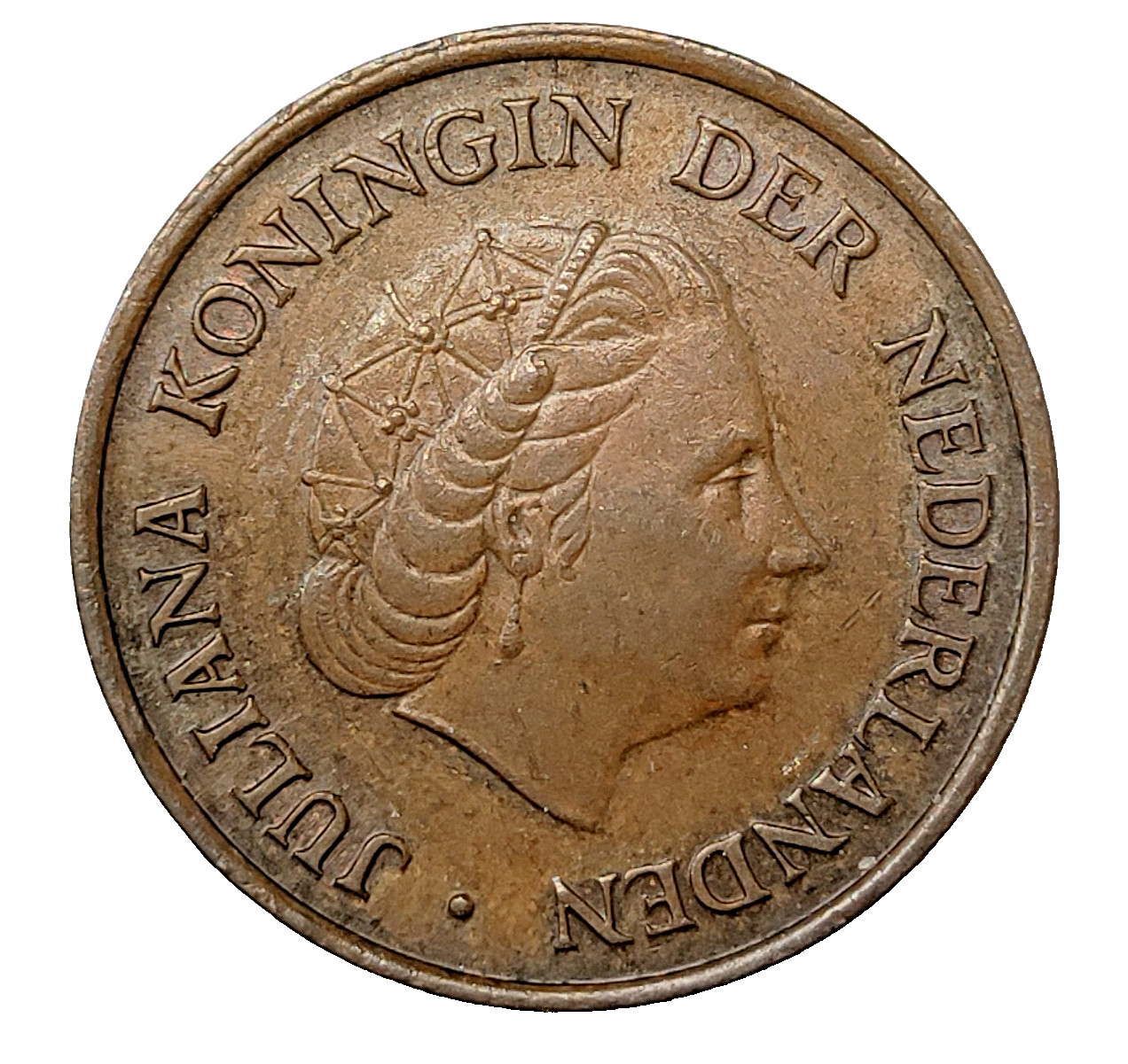 Netherlands 5-cents coin, 1977, KM# 181- bronze -Queen Juliana- **Free Shipping*